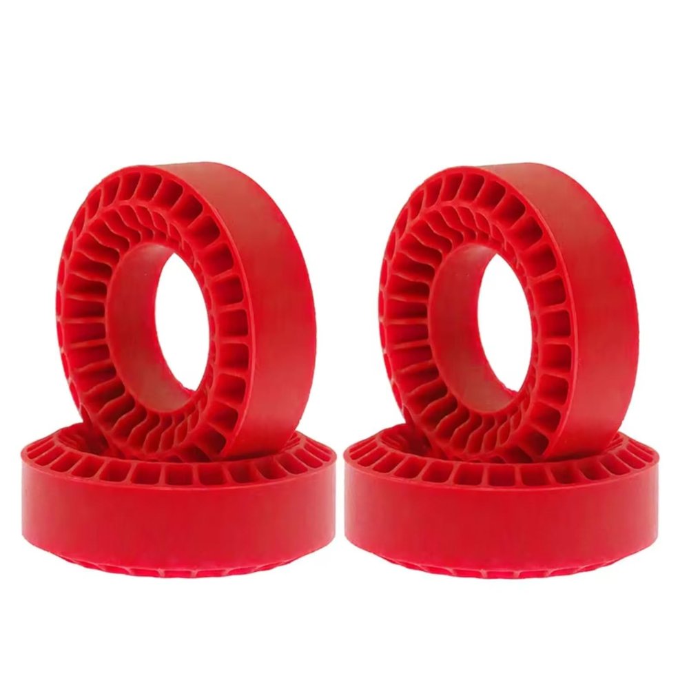 RC Car Parts for TRX4M for SCX24 for FCX24 AX24 1/18 1/24 RC Car Crawler 4pcs 1.0" Wheel Tires Silicone Rubber Insert Foam 55x20mm Upgrade Parts(Red)