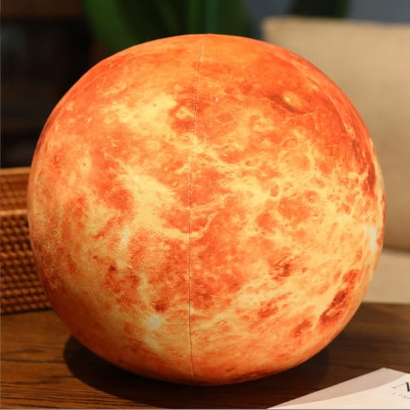 10.6Inch/27cm Super Cute Sun Plush Soft Pillow, Soft and realisticNeptune, Jupiter, Uranus, Venus, Mercury Stuffed Plush Toy for Learning Science, Astronomy, Space, Blue Planet, Toy (Venus)