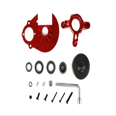 CNC Super Heavy Duty Clutch Bell Spur Gear Plate & Clutch Brace Kit for 1/5 Scale for HPI KM for Rovan for Ba-ja 5B 5T 5SC(Orange)