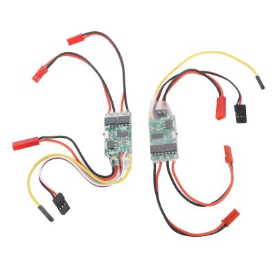 2 Motors Brushed ESC Two Way Bidirectional Waterproof 5A Differential ESC Electronic Speed Controller for RC Model Ships Tanks
