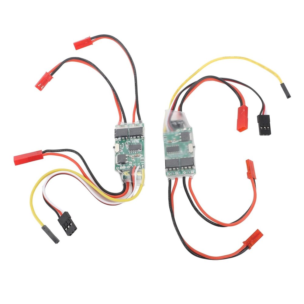 2 Motors Brushed ESC Two Way Bidirectional Waterproof 5A Differential ESC Electronic Speed Controller for RC Model Ships Tanks
