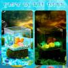 Vertintong Axolotl DIY Tank Axolotl Craft with 3 Pcs Mini Axolotl Figures Axolotl Beads Axolotl Gift Set Axolotl Charms 3.2 Acrylic Tank(Dark Blue,Cute) view 4