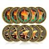 10Pcs Gradient Color Dumpster Fire Coin, Strongest Steel Dumpster Fire Challenge Coin - Funny Office Desk Accessories - Novelty Coins Pocket Token - Inspirational Office Gifts for Men Women view 1