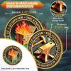 10Pcs Gradient Color Dumpster Fire Coin, Strongest Steel Dumpster Fire Challenge Coin - Funny Office Desk Accessories - Novelty Coins Pocket Token - Inspirational Office Gifts for Men Women view 4