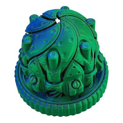 3D Printed Magic Cyber Rotating Gear Box Model, Cool Integrated Magic Cyber Rotating Gear Box Statue 2.75 inches, 3D Gift to Relieve Anxiety, Suitable for Desktop Decoration