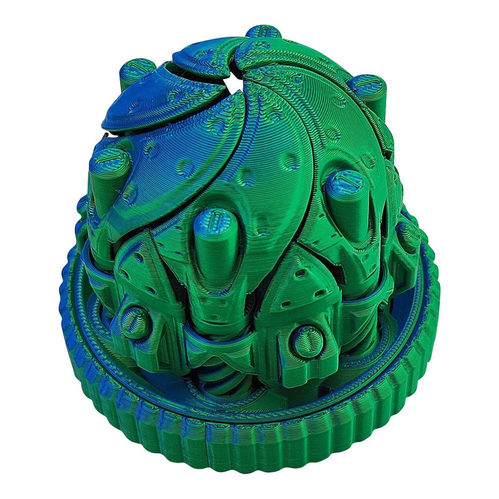 3D Printed Magic Cyber Rotating Gear Box Model, Cool Integrated Magic Cyber Rotating Gear Box Statue 2.75 inches, 3D Gift to Relieve Anxiety, Suitable for Desktop Decoration