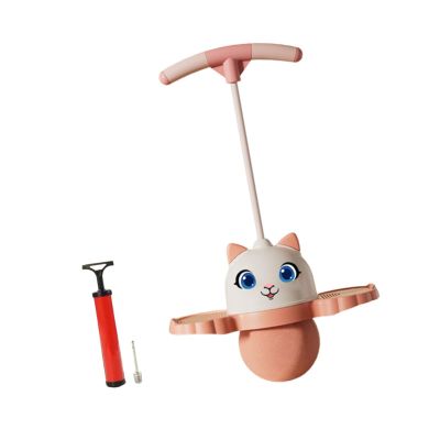 Colaxi Pogo Jump Ball, High Jump Toy with Adjustable Handle,Bouncing Ball Jump Board, for Games Playground Fitness Body Training, Pink