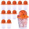 10 Pcs 4.1x4.1x2.8 Inch Basketball Player Gift Basket Set Reusable Basketball Party Snack Cup with Basketball Backboards Basketball Hoop Cup Party Cup Supplies for Basketball Team Birthday Party view 1