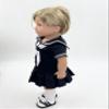 18 inch Doll Outfit/Sailor Dress Navy with White Trim and White Sailor Tie/Add on Option Shoe and Sock (Dress Set-White Sock-Navy Shoe) view 3