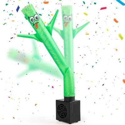 Mealivos Mini Wacky Waving Inflatable Tube Guy with Blower Mini Inflatable Tube Man for Christmas Desktop Decor White Elephant Gift for Birthdays Party Store Office(Green)