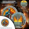 10Pcs Knights Dumpster Fire Coin, Knight's Sword Dumpster Fire Challenge Coin - Funny Office Desk Accessories - Novelty Coins Pocket Token - Inspirational Office Gifts for Men Women view 4