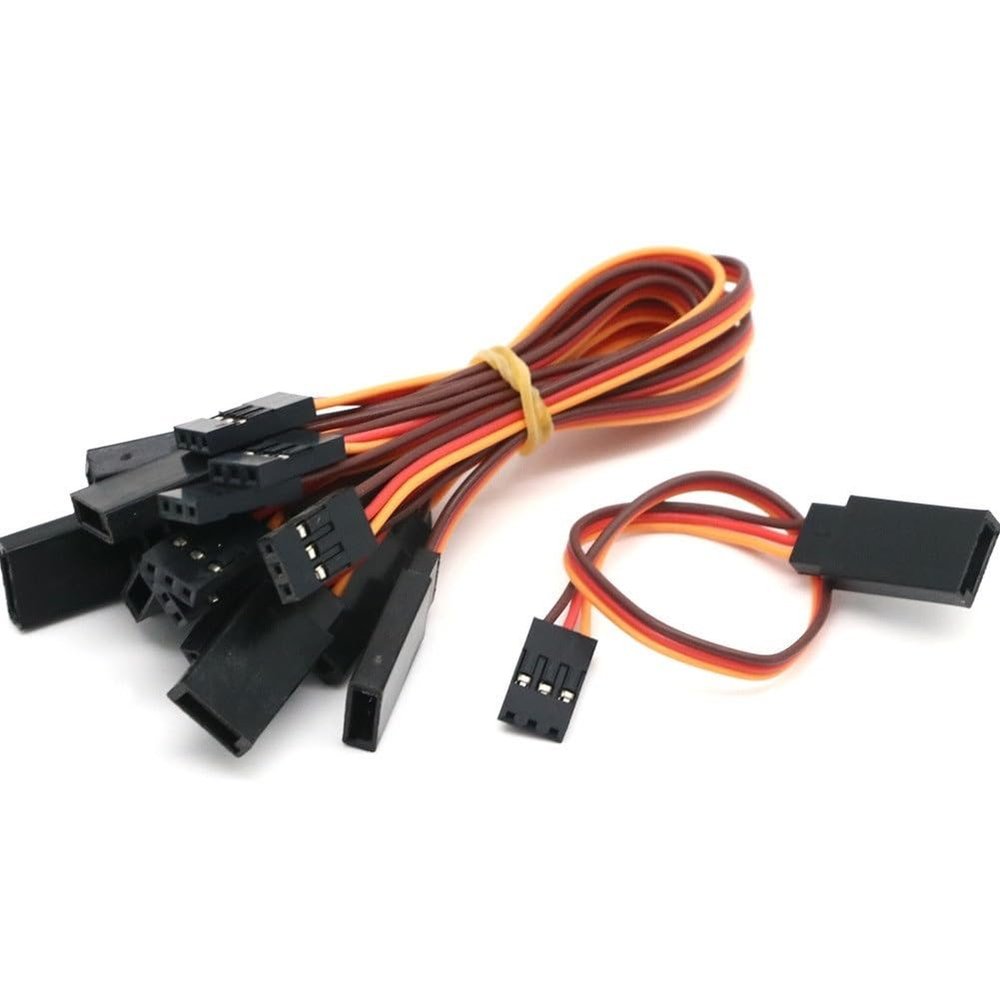 10pcs 100mm/150mm/200mm/300mm/500mm RC Servo Extension Cord Wire Lead For JR For Rc Helicopter Rc Drone toy replaceable parts RC(150MM)