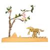 XMBRICDIYY 3D Mechanical Brass Horse Model with Wooden Base, Mechanical Brass Animal Model, Perfect for Home and Office Ornament, Assembly Model, 39 x 15.4 x 40cm view 1