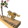 XMBRICDIYY 3D Mechanical Brass Horse Model with Wooden Base, Mechanical Brass Animal Model, Perfect for Home and Office Ornament, Assembly Model, 39 x 15.4 x 40cm view 2