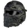 HL-98 Tactical Helmet with Built-in Communication Earphone, Equipped with a Built-in HD Earphone and a flip-up Visor with Both Transparent and Black Lenses (Black CP) view 2