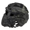 HL-98 Tactical Helmet with Built-in Communication Earphone, Equipped with a Built-in HD Earphone and a flip-up Visor with Both Transparent and Black Lenses (Black CP) view 3