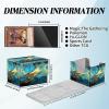 BFDHGQZC Card Deck Box for Trading Cards Commander Deck Box Card Storage Box with Strong Magnet Magic Premium Gathering Deck Box Cover for TCG CCG Magic Cards,Gold And Blue Marble view 4