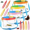Halloscume 4 Pack Insect Bug Viewer Kit for Kids with Tweezers Explorer Outdoor Set Bug Catcher Containers for Insects Magnifying Insect Box Observation Science Nature Exploration Collecting(Bright) view 1