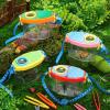 Halloscume 4 Pack Insect Bug Viewer Kit for Kids with Tweezers Explorer Outdoor Set Bug Catcher Containers for Insects Magnifying Insect Box Observation Science Nature Exploration Collecting(Bright) view 4