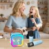 Mini Karaoke Machine with 2 Wireless Microphones for Kids, Portable Karaoke Machine for Kids, Kids Karaoke Machine Toys for Girls Boys Gifts for Home Parties Birthday (Blue) view 2