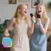 Mini Karaoke Machine with 2 Wireless Microphones for Kids, Portable Karaoke Machine for Kids, Kids Karaoke Machine Toys for Girls Boys Gifts for Home Parties Birthday (Blue) view 4