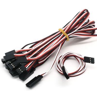 BAFKUTR 10pcs 100mm/150mm/200mm/300mm/500mm RC Servo Extension Cord Wire Lead for JR for Rc Helicopter Rc Drone Toy Replaceable Parts RC(500MM)