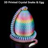 3D Printed Snake Eggs with Snake Inside23.22 Inch Rainbow Crystal Snake Fidget ToysArticulated 3D Snake with 3D Snake Eggs Multiculor view 2
