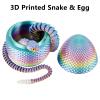 3D Printed Snake Eggs with Snake Inside23.22 Inch Rainbow Crystal Snake Fidget ToysArticulated 3D Snake with 3D Snake Eggs Multiculor view 3