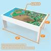 2 in 1 Train Table and Learning Activity Table 112 Pc Wooden Train Set Reversible Educational Top Storage Bin Montessori STEM Play Center Compatible with Thomas Brio Melissa and Doug Toddlers Kids view 4