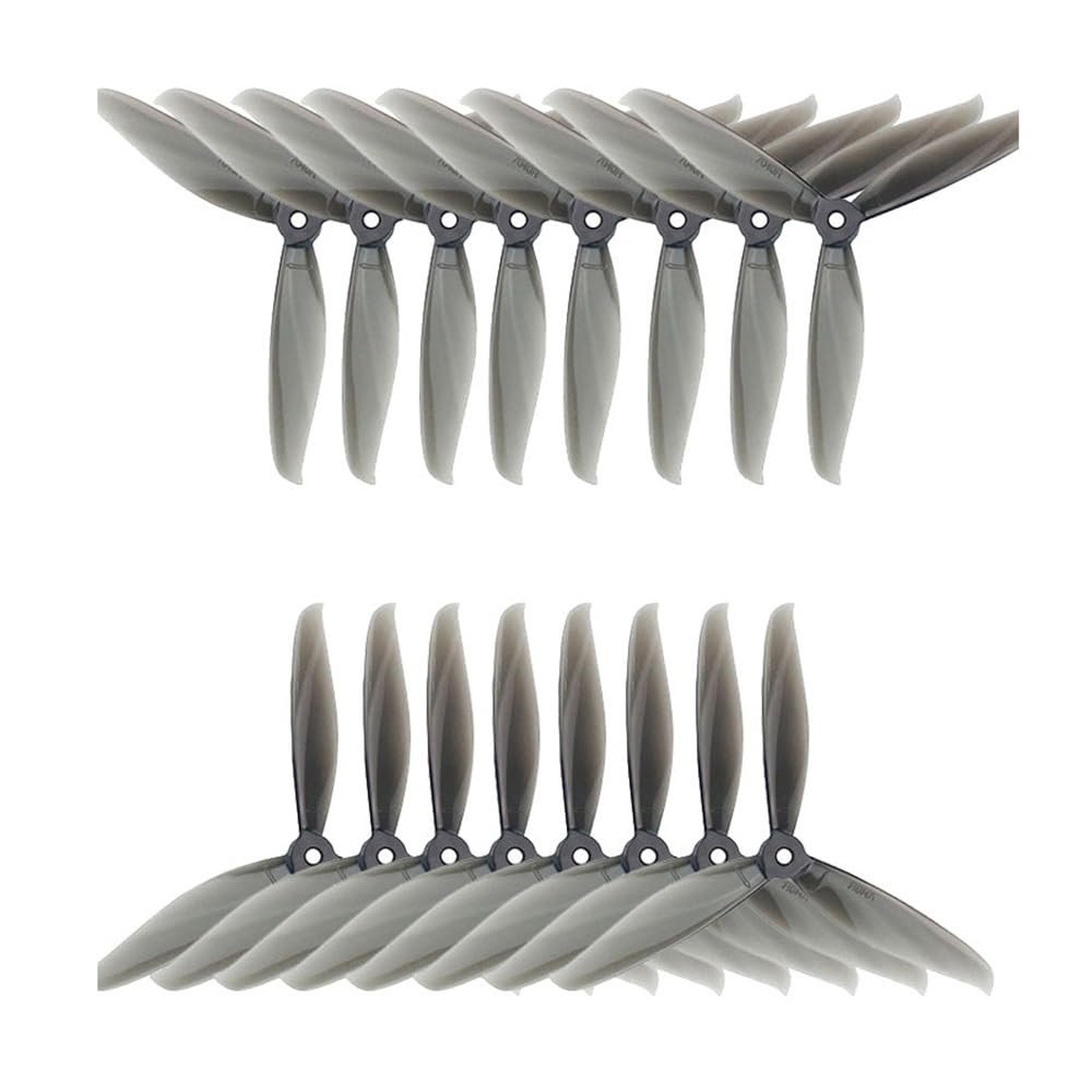 16pcs/lot 7040 7 Inch 3 Propeller 8 CW 8 CCW for RC Drone FPV Racing Quadcopter DIY Accessories Parts toy replaceable parts RC(Gray)