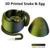 3D Printed Snake Eggs with Snake InsideCrystal Snake Fidget Toys23.22 Inch Articulated 3D Snake with 3D Snake Eggs Black Gold view 2