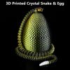 3D Printed Snake Eggs with Snake InsideCrystal Snake Fidget Toys23.22 Inch Articulated 3D Snake with 3D Snake Eggs Black Gold view 4