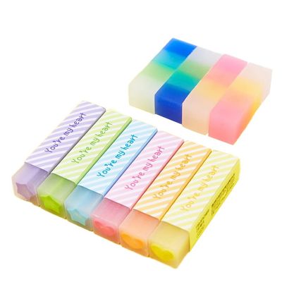 2B Rainbow Eraser Translucent Students Correct to Erase The Rainbow Eraser,Nice Design