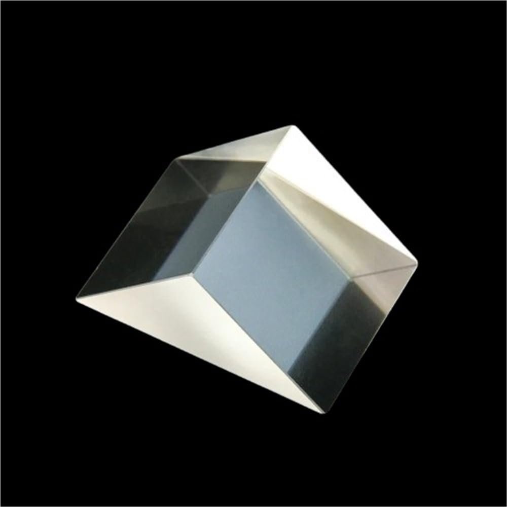 10x10x10mm Optical Glass, Lightweight 45 Degree Right Angle Prism, Triangular Prism for Teaching Refracted Light 1pc