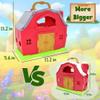 BOLZRA Farm Animals Big Red Barn Toy for 1 2 3 4 5 Years Old Toddlers, Kids Farm Figures Fence Playset with Tractor, Preschool Montessori Learning Toys, Christmas Birthday Easter Gift for Boys Girls view 3