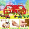 BOLZRA Farm Animals Big Red Barn Toy for 1 2 3 4 5 Years Old Toddlers, Kids Farm Figures Fence Playset with Tractor, Preschool Montessori Learning Toys, Christmas Birthday Easter Gift for Boys Girls view 4