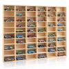 Seenelling Hot 1/64 Diecast Wheels Display Case Holds Toy Cars Wooden Wall Mount Car Display Shelf Storage Organizer Case for Toy Collectibles, Wheel, Model, 10 Layers (60 Spaces) view 1