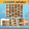 Seenelling Hot 1/64 Diecast Wheels Display Case Holds Toy Cars Wooden Wall Mount Car Display Shelf Storage Organizer Case for Toy Collectibles, Wheel, Model, 10 Layers (60 Spaces) view 3