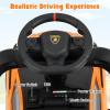 INFANS 3 in 1 Ride on Push Car, Licensed Lamborghini Baby Stroller Sliding Walking Car with Parent Control Handle, Music, USB, Headlight, Under Seat Storage, Foot-to-Floor Toy 18-60 Months (Orange) view 4