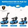 INFANS 3 in 1 Ride on Push Car, Licensed Lamborghini Baby Stroller Sliding Walking Car with Parent Control Handle, Music, USB, Headlight, Under Seat Storage, Foot-to-Floor Toy for 18-60 Months (Blue) view 3