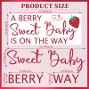A Berry Sweet Baby is on The Way Decal for Backdrop - Strawberry Baby Shower Decorations, Balloon Arch Backdrop Decorations view 3