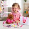 Doctor Kit for Toddlers 3-5 Girl Toys Birthday Gift for 2 3 4 Year Old Girls Kids Doctors Play Set with Plush Dog, Toy Stethoscope & Carrying Bag for Veterinarian Pretend Play view 4