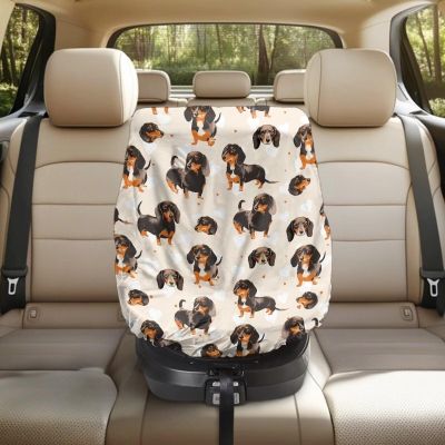 Whosucclay Car Seat Sun Shade Cover Car Seat Cover Baby,Dachshund Baby Car Seat Sun Shade Cover,Infant Car Seats Heat Protector,UV Protection,Breathable Baby Window Cover