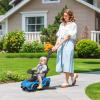 OLAKIDS 3 in 1 Ride on Push Car, Licensed Lamborghini SIAN Baby Sliding with Parent Control Handle Universal Wheels Guardrails, Toddlers Walking Toy with Music, Under Seat Storage (Blue) view 2