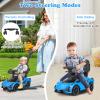 OLAKIDS 3 in 1 Ride on Push Car, Licensed Lamborghini SIAN Baby Sliding with Parent Control Handle Universal Wheels Guardrails, Toddlers Walking Toy with Music, Under Seat Storage (Blue) view 4