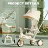 LHTJHP 4 in 1 Kids Tricycle, Baby Bike, Two-Way Push, Detachable Seat, Foldable Pedals, Toddler Push Tricycle with Adjustable Handlebar, Suitable for Children Aged 1-3-6,Pink view 4