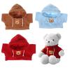 JIYIN 3 Pcs Build a Bear Clothes, 12-16 Inch Bear Hoodie Red Blue Brown Stuffed Animal Clothes Cute Cute Clothes Hat Kawaii Plush Clothes Bear Hoodie Sweater view 1