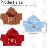 JIYIN 3 Pcs Build a Bear Clothes, 12-16 Inch Bear Hoodie Red Blue Brown Stuffed Animal Clothes Cute Cute Clothes Hat Kawaii Plush Clothes Bear Hoodie Sweater view 2