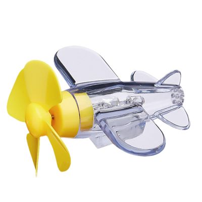 ANXINGJU 2PCS Wind up Airplane - Flying Airplane Car Decor - Wind Powered Car Exterior Ornament, Electric Car Handlebar Pendant, Windmill Motorcycle Decor (Yellow)