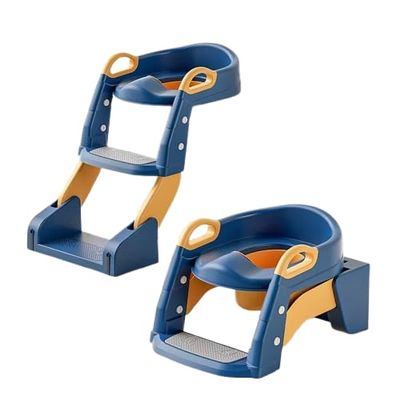 2-in-1 Child Potty Training Toilet,Baby toilet, potty training, original potty toilet Blue and Pink (BLUE)